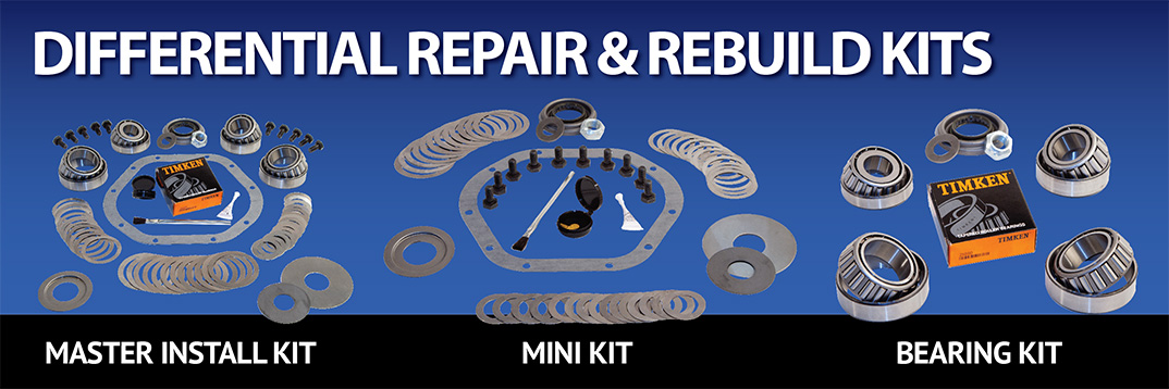 Differential Rebuild Install Repair Kits including Master Kit Mini Kit Bearing Kit Pinion Kit and Spider Gear Kit