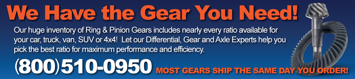 Ring and Pinion Gear Ratio Change or regear